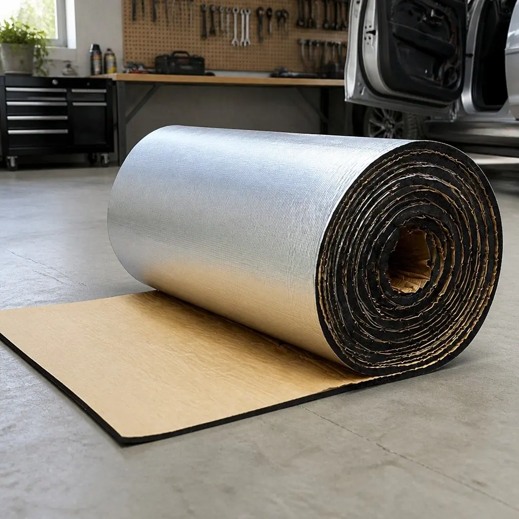 Sound Deadener Foam Roll 60% Thicker Flexible 450 x 100cm Automotive Interior Noise Insulation