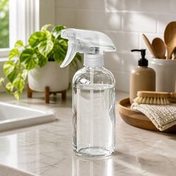 4x 500ml Clear Glass Spray Bottles Trigger Nozzle Fine Mist Stream Ergonomic