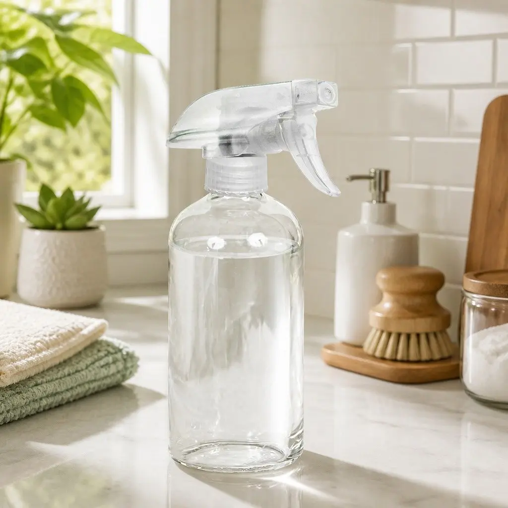 500ml Clear Glass Spray Bottles Adjustable Nozzle Ergonomic Trigger 6 Piece