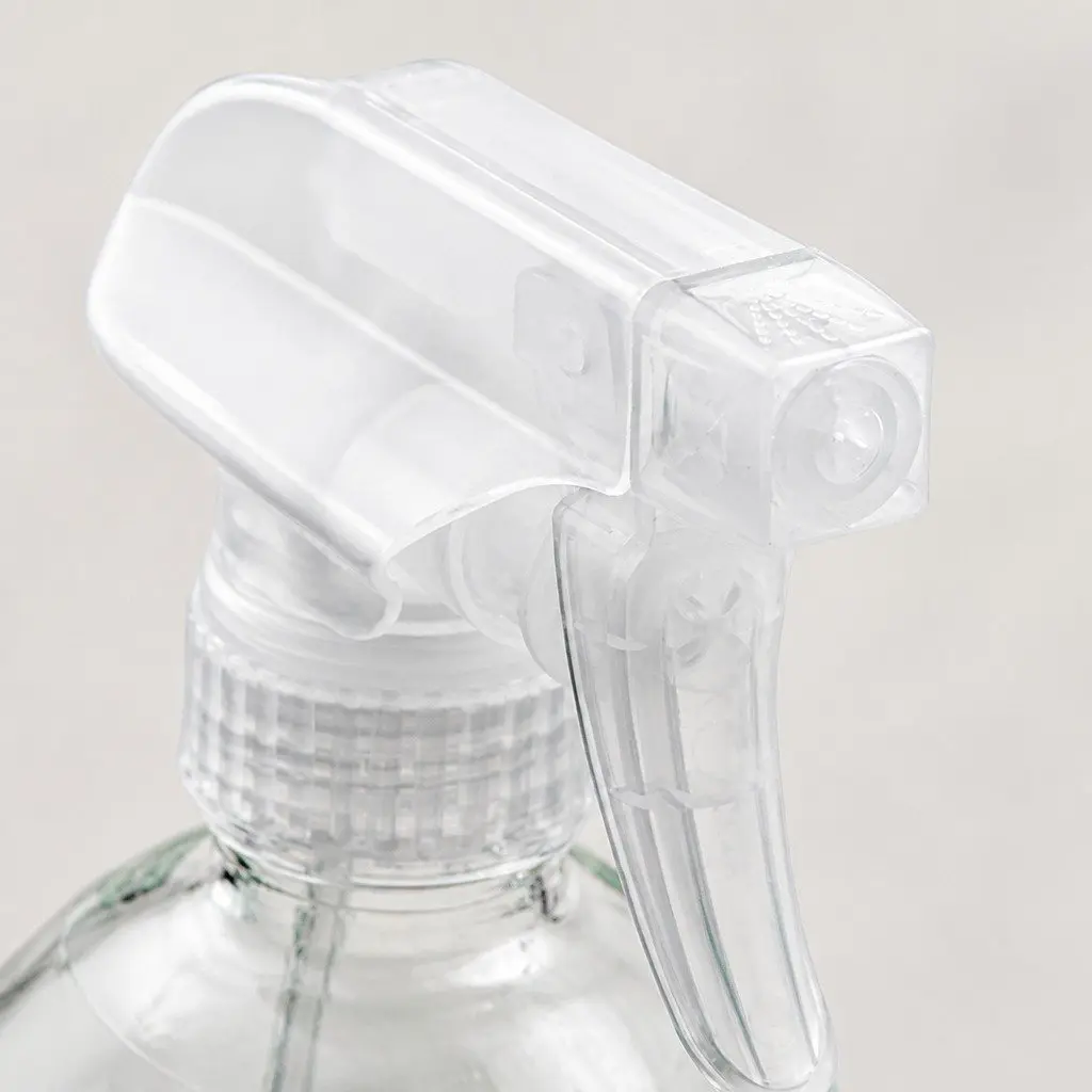 500ml Clear Glass Spray Bottles Adjustable Nozzle Ergonomic Trigger 6 Piece