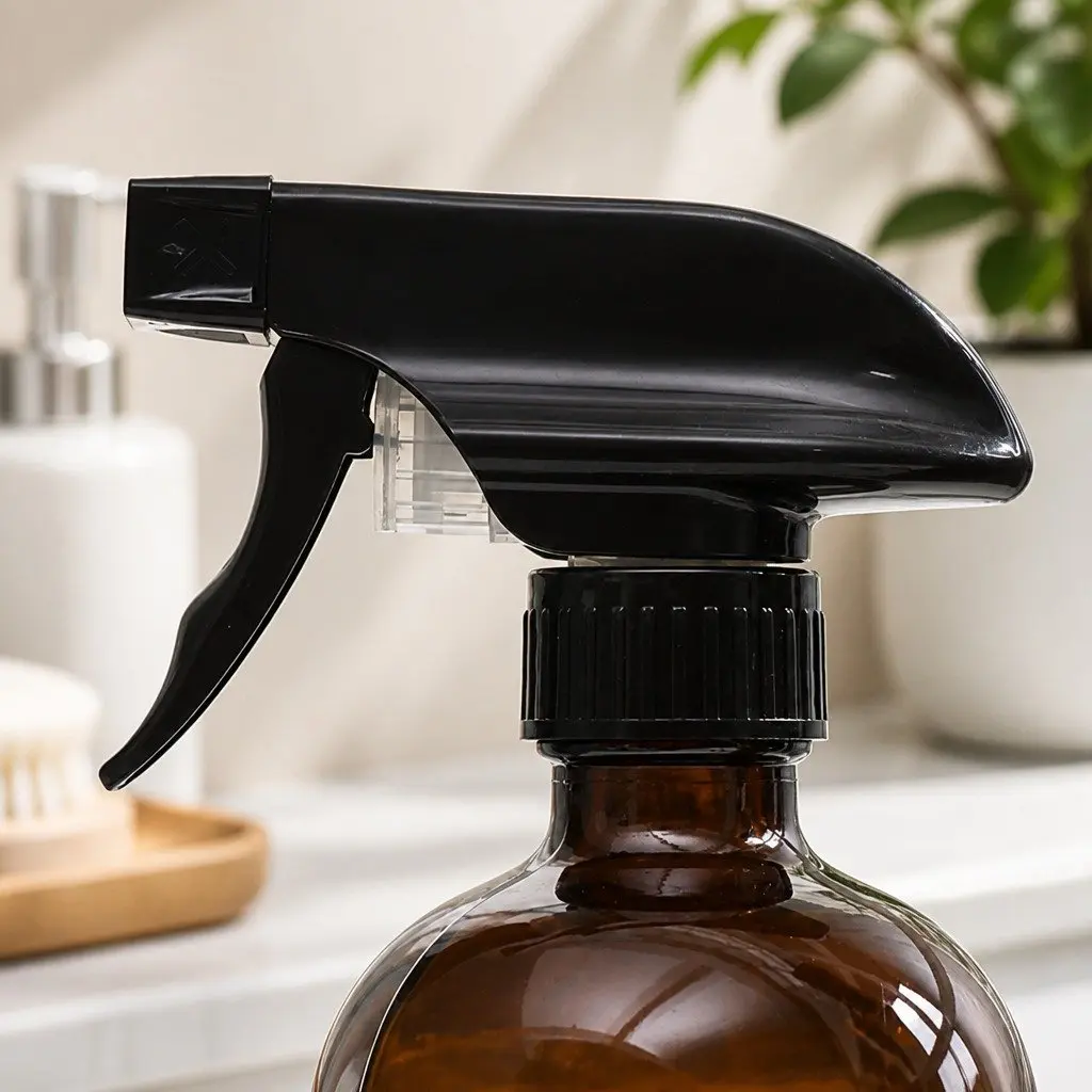 Amber Glass Spray Bottles Adjustable Nozzle 500ml Set of 4