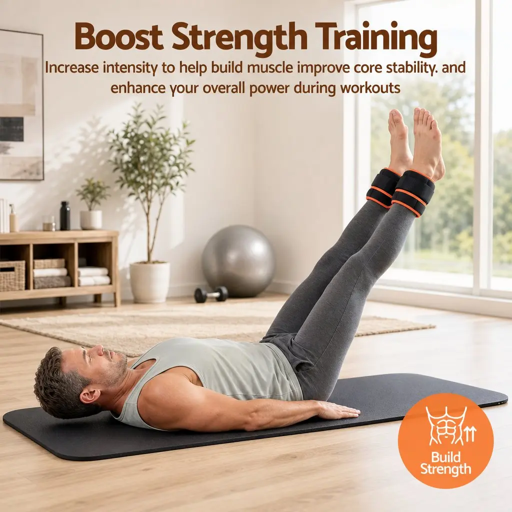 Adjustable Ankle Weights Removable Sandbags 34.5L x 14W cm Pair