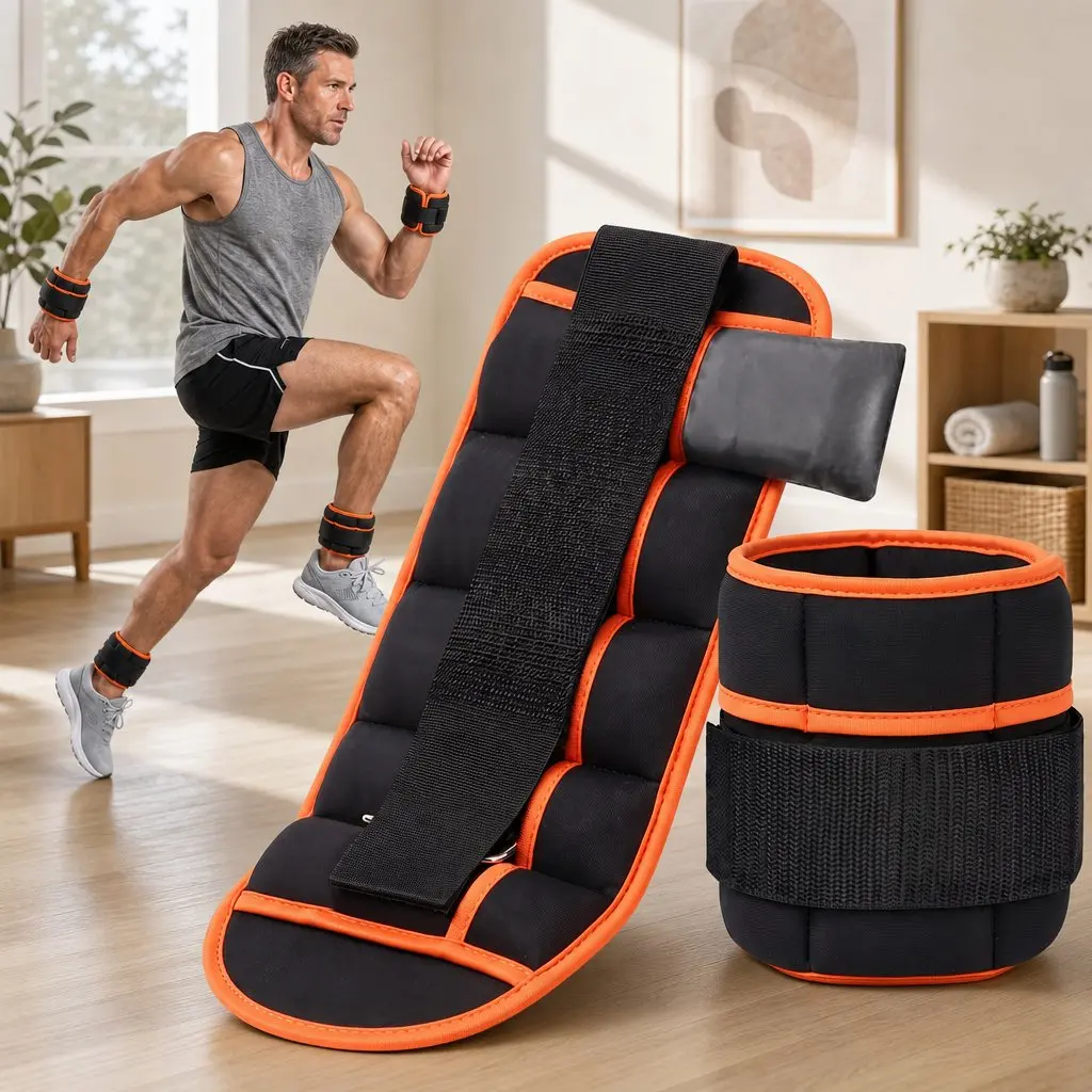 Adjustable Ankle Weights Removable Sandbags 34.5L x 14W cm Pair