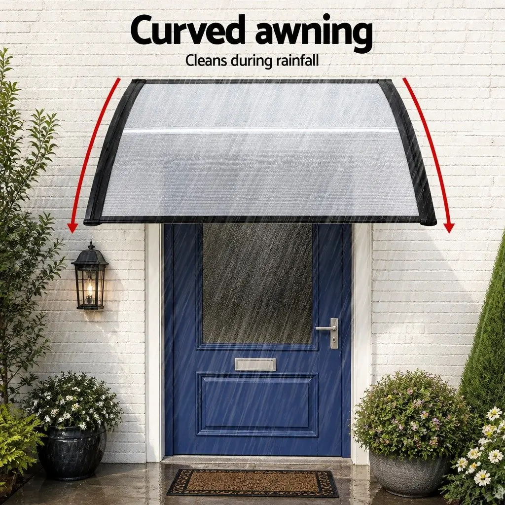 Window Door Awning Transparent PC Panel 0.8M x 1M Canopy