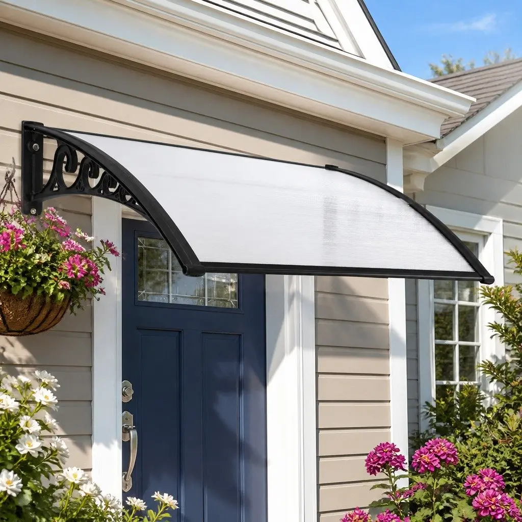 Window Door Awning Transparent PC Panel 0.8M x 1M Canopy