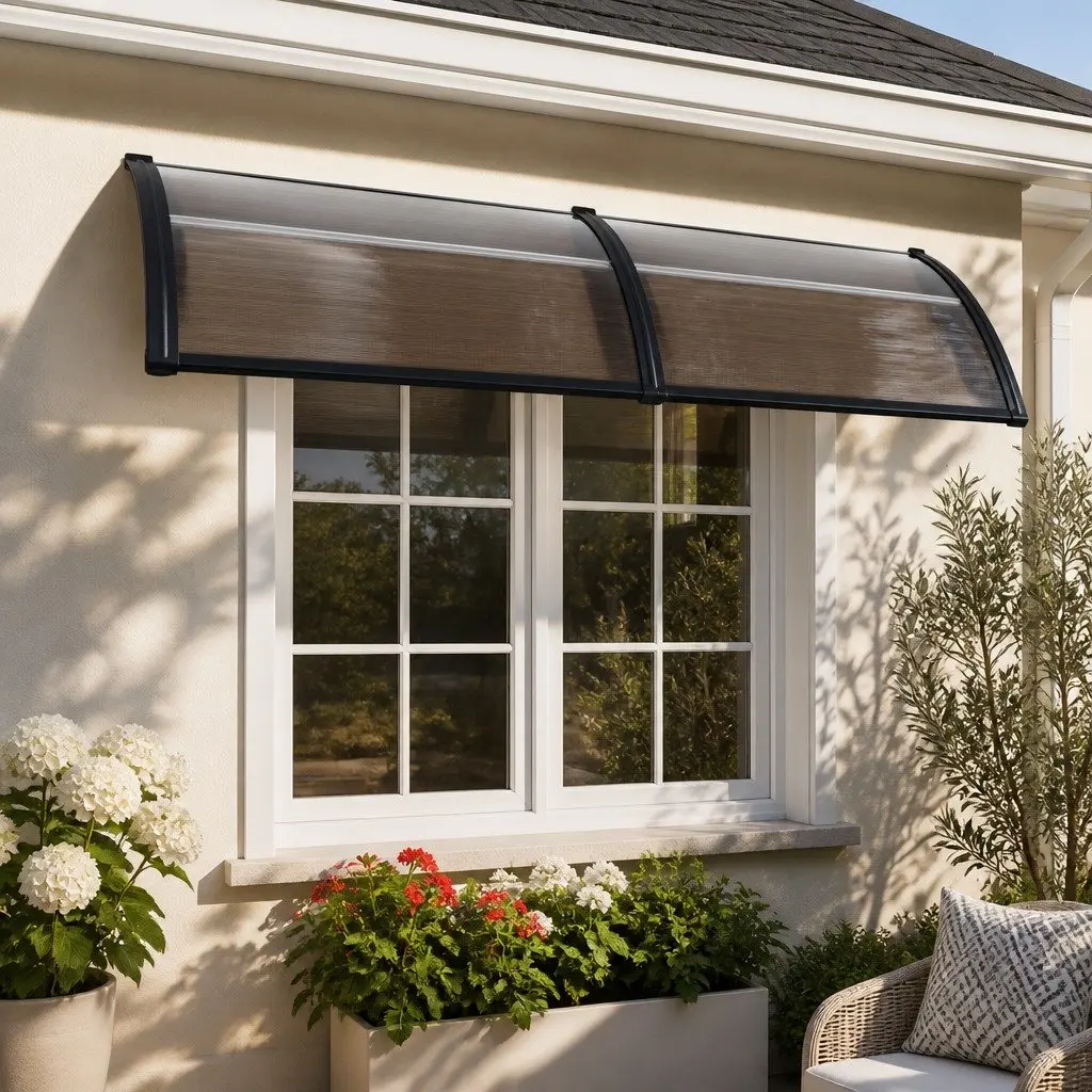 Window Door Awning Polycarbonate Panel Shade Cover 0.8m x 2m