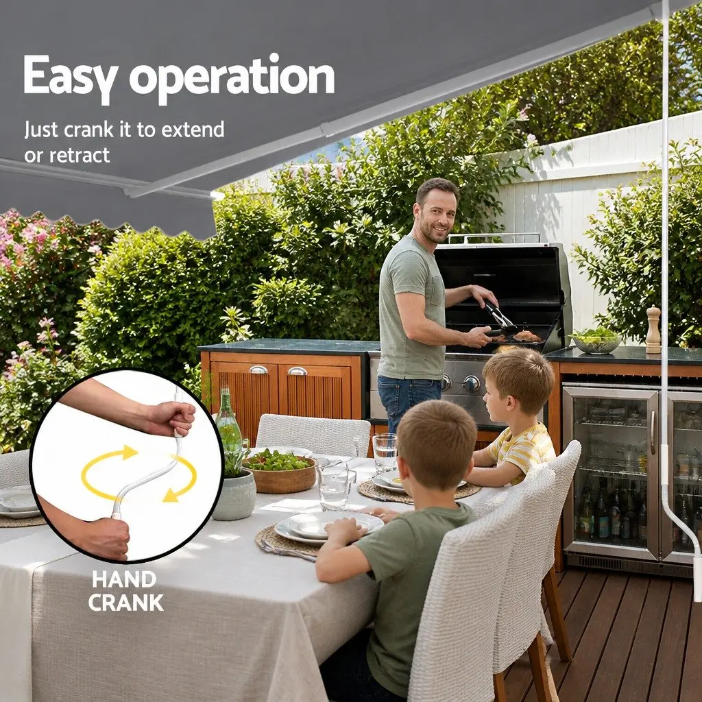 Folding Arm Awning for Outdoor Leisure