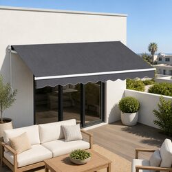 Your Friendly 3M x 2M Grey Awning with Remote Control