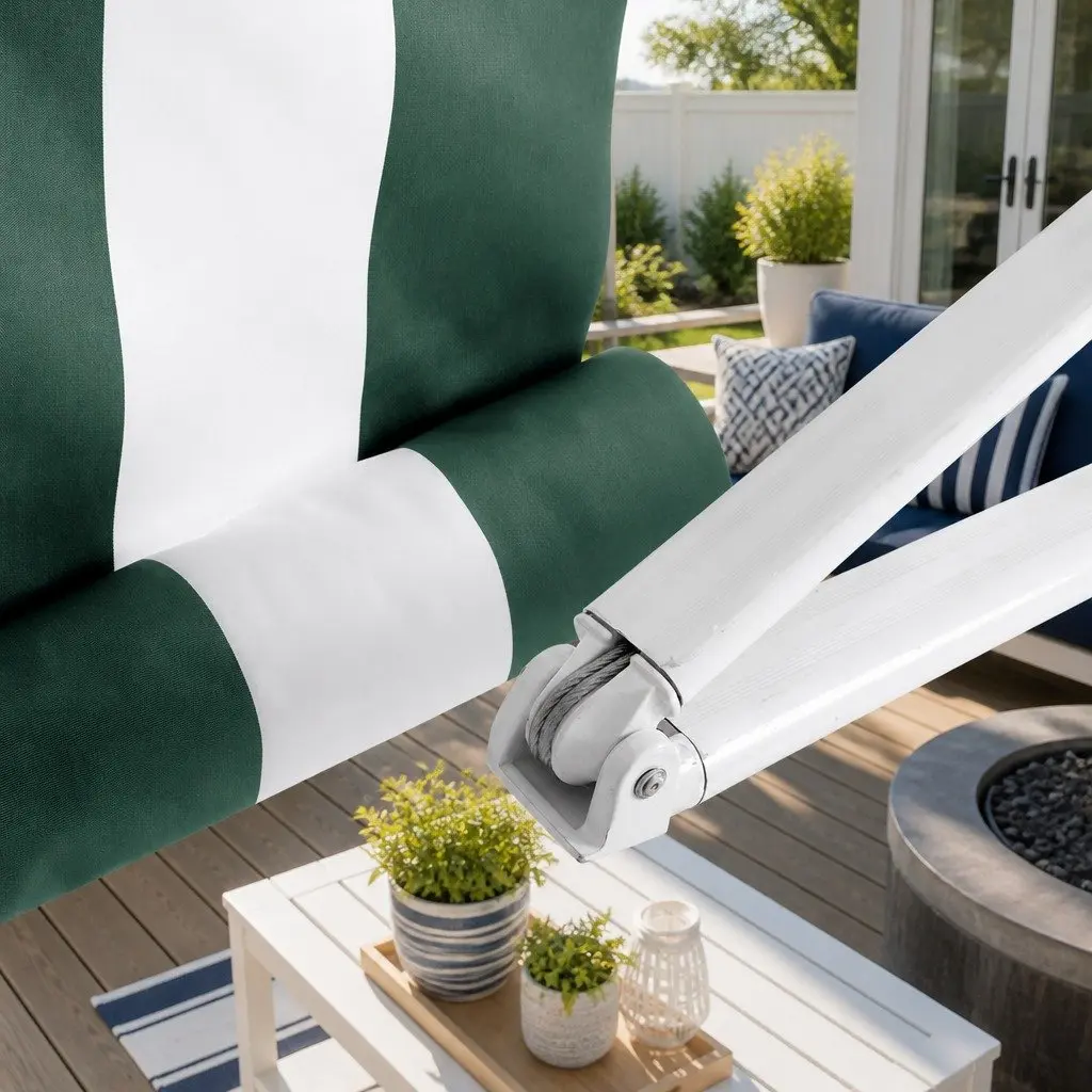 Folding Arm Awning Motorised Remote Control 3m x 2.5m Garden Patio Sunshade