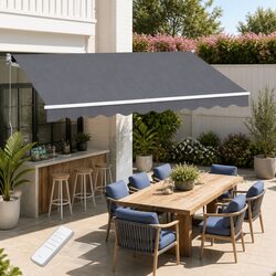Friendly Retractable Awning 3.5M x 2.5M Grey