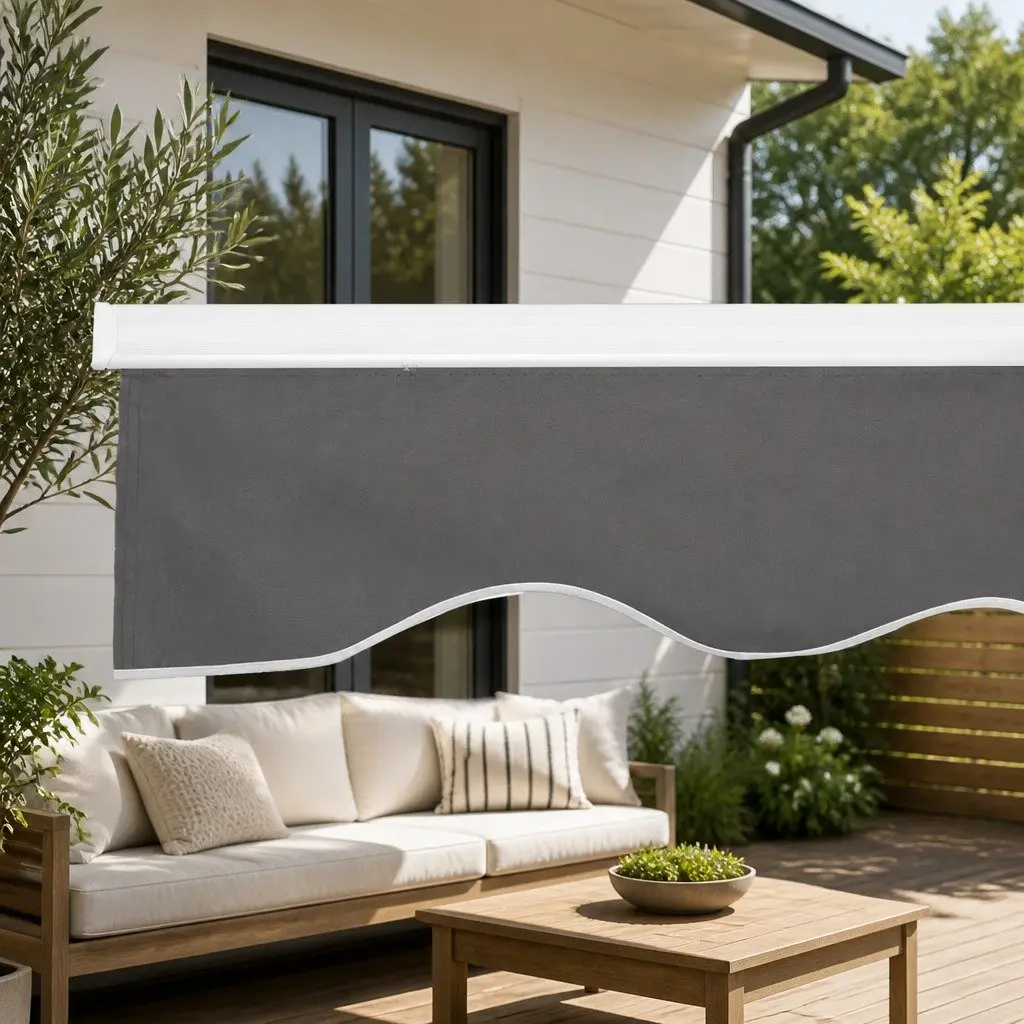 Motorised Retractable Folding Arm Awning UV Resistant 4M x 2.5M