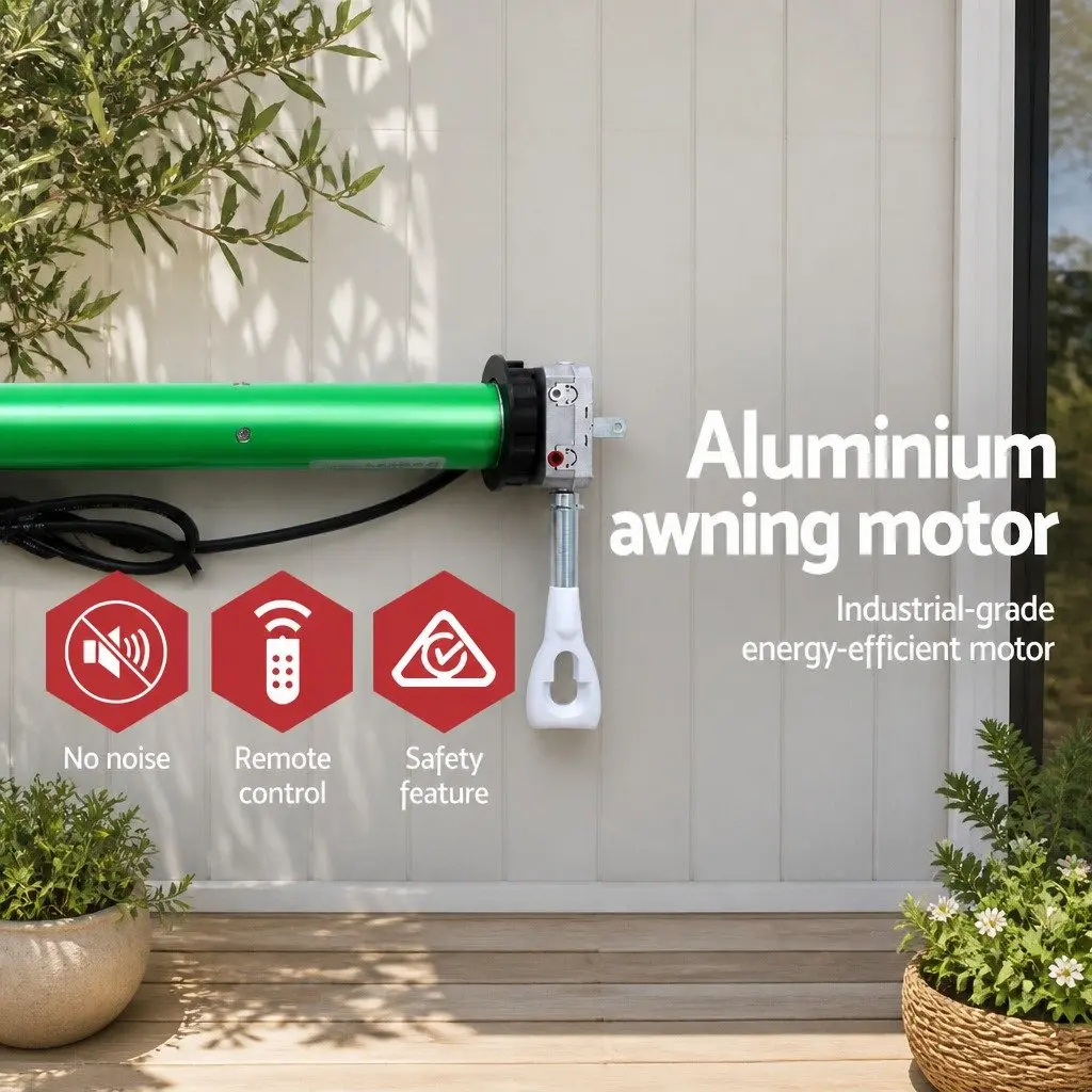 Motorised Retractable Folding Arm Awning Grey 4.5m x 3m