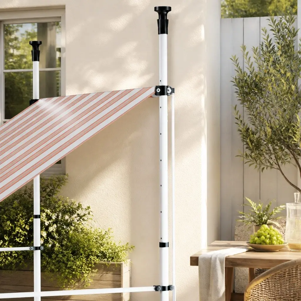 Retractable Pivot Arm Awning Outdoor Shade 2X1.8M