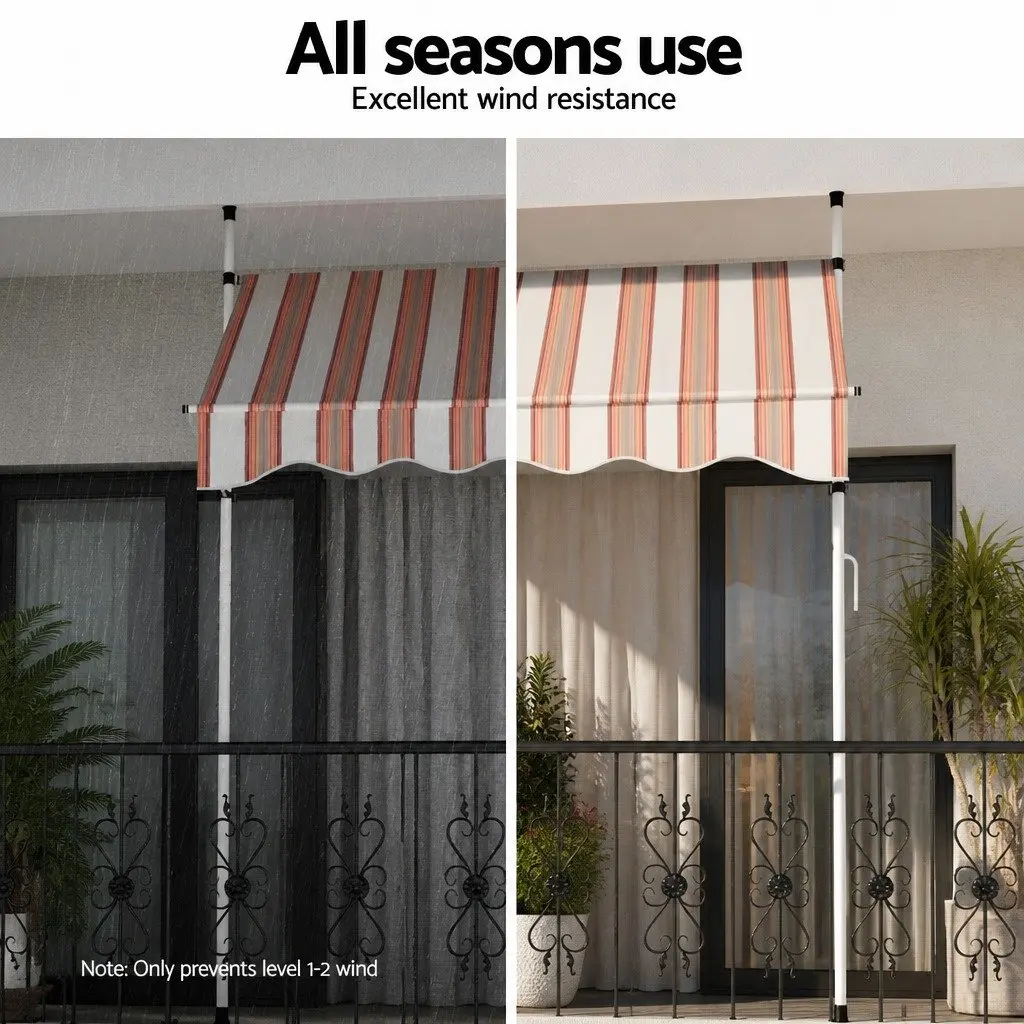 Retractable Pivot Arm Awning Outdoor Shade 2X1.8M
