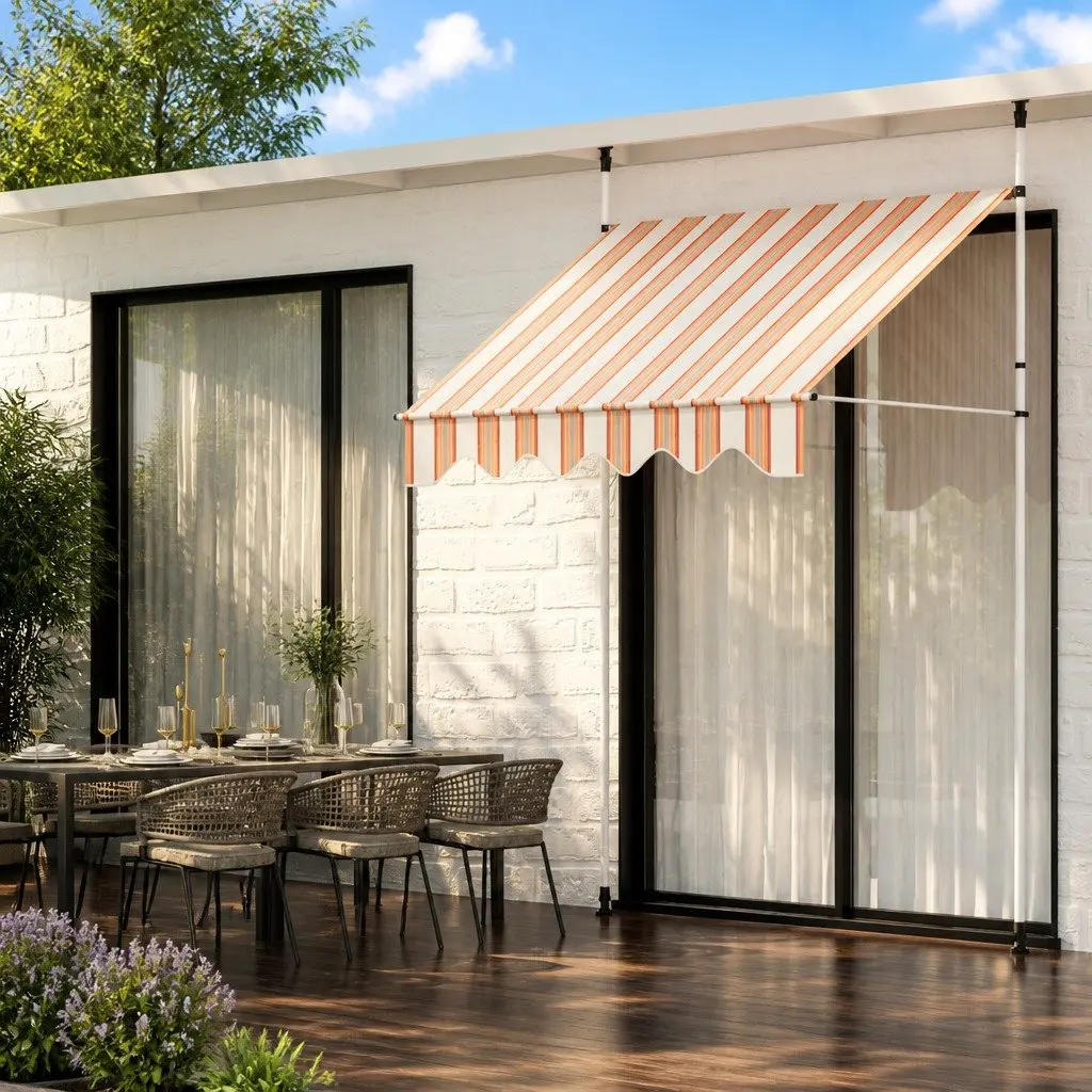Retractable Pivot Arm Awning Outdoor Shade 2X1.8M