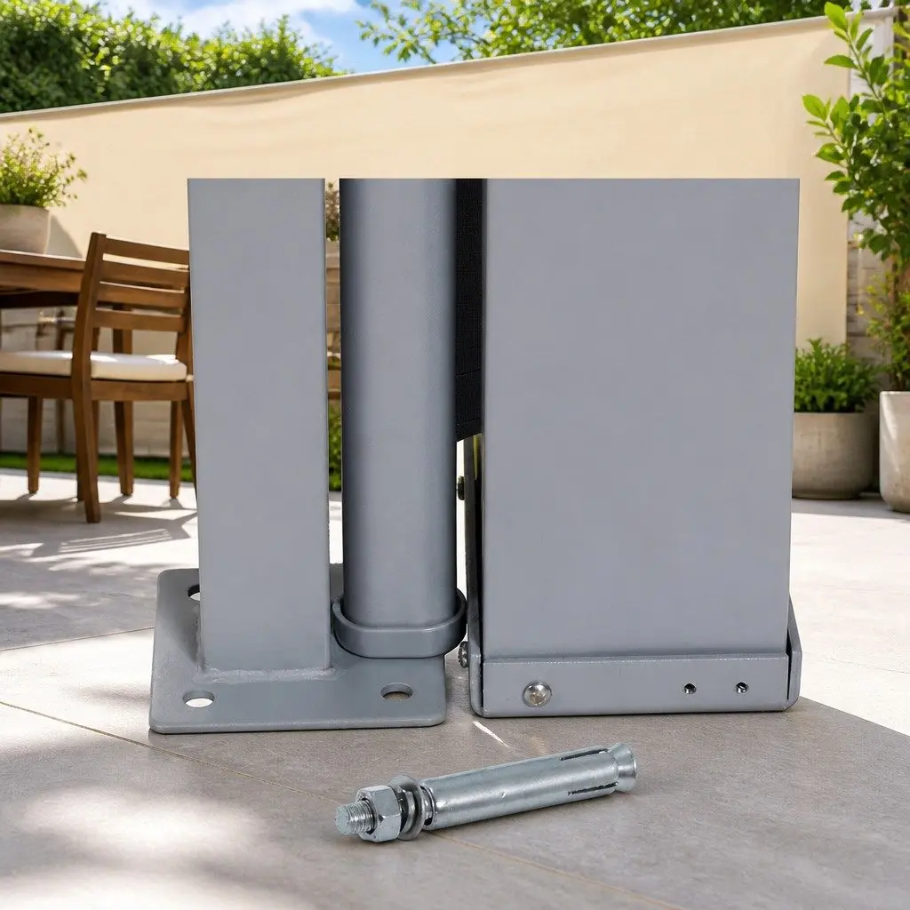 Retractable Side Awning UV and Tear-Resistant Cream 2m x 3m Outdoor Screen
