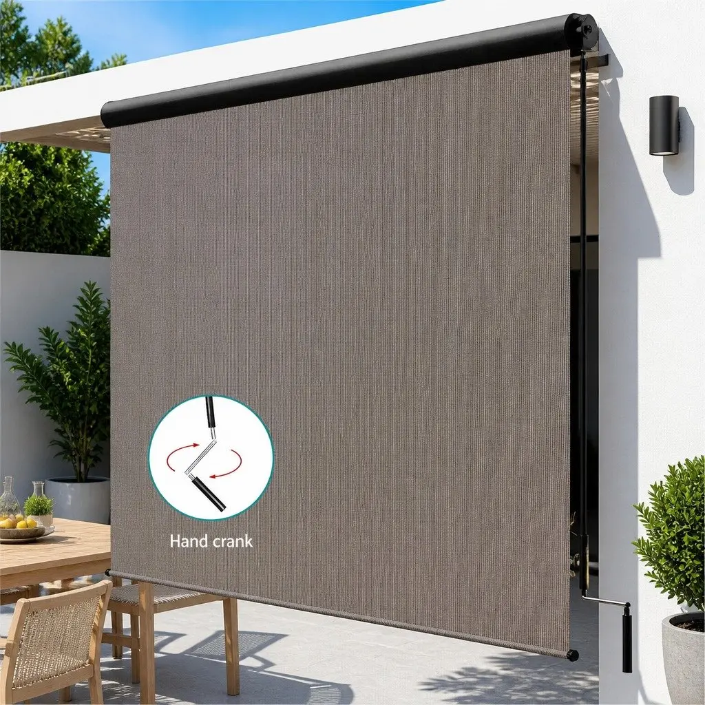 Retractable Awning Hand Crank 3M x 2.5M Outdoor Patio Shade