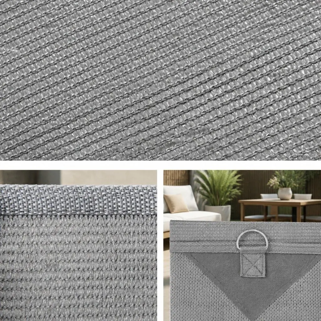 Caravan Privacy Screen End Wall Shade UV Protected 4.9 x 1.95M Grey