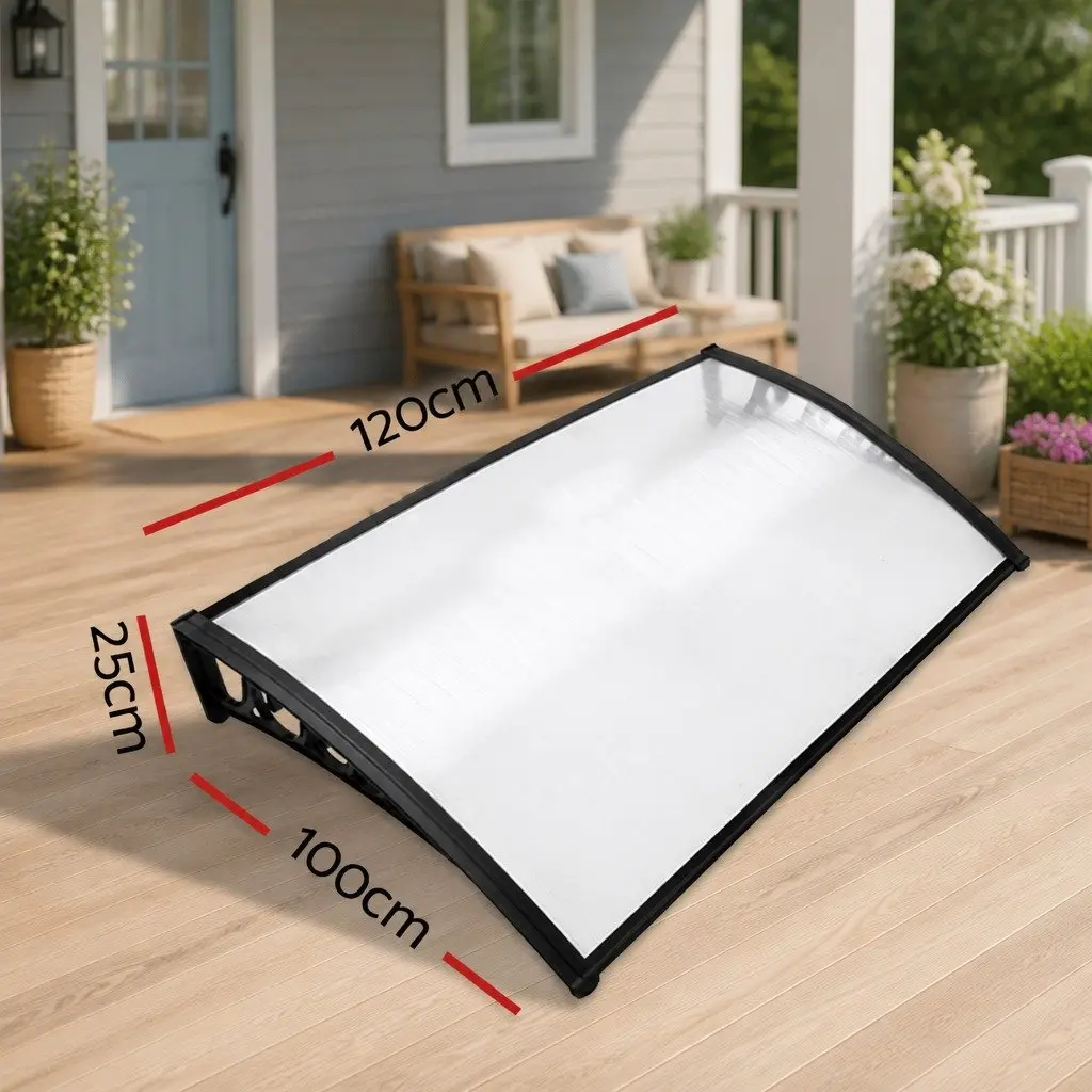 Window Door Awning Transparent PC Panel 1m x 1.2m Outdoor Sun Rain Protection