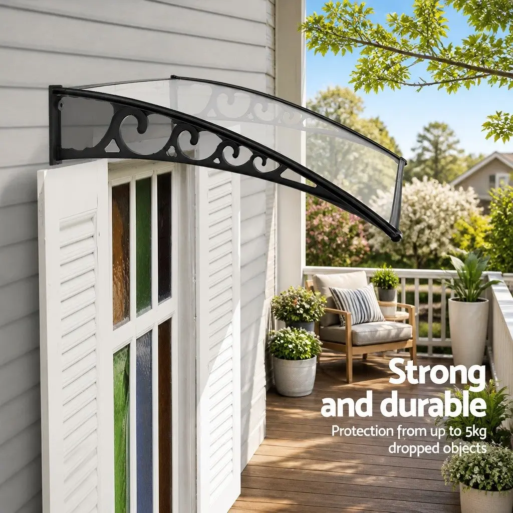 Window Door Awning Transparent PC Panel 1m x 1.2m Outdoor Sun Rain Protection