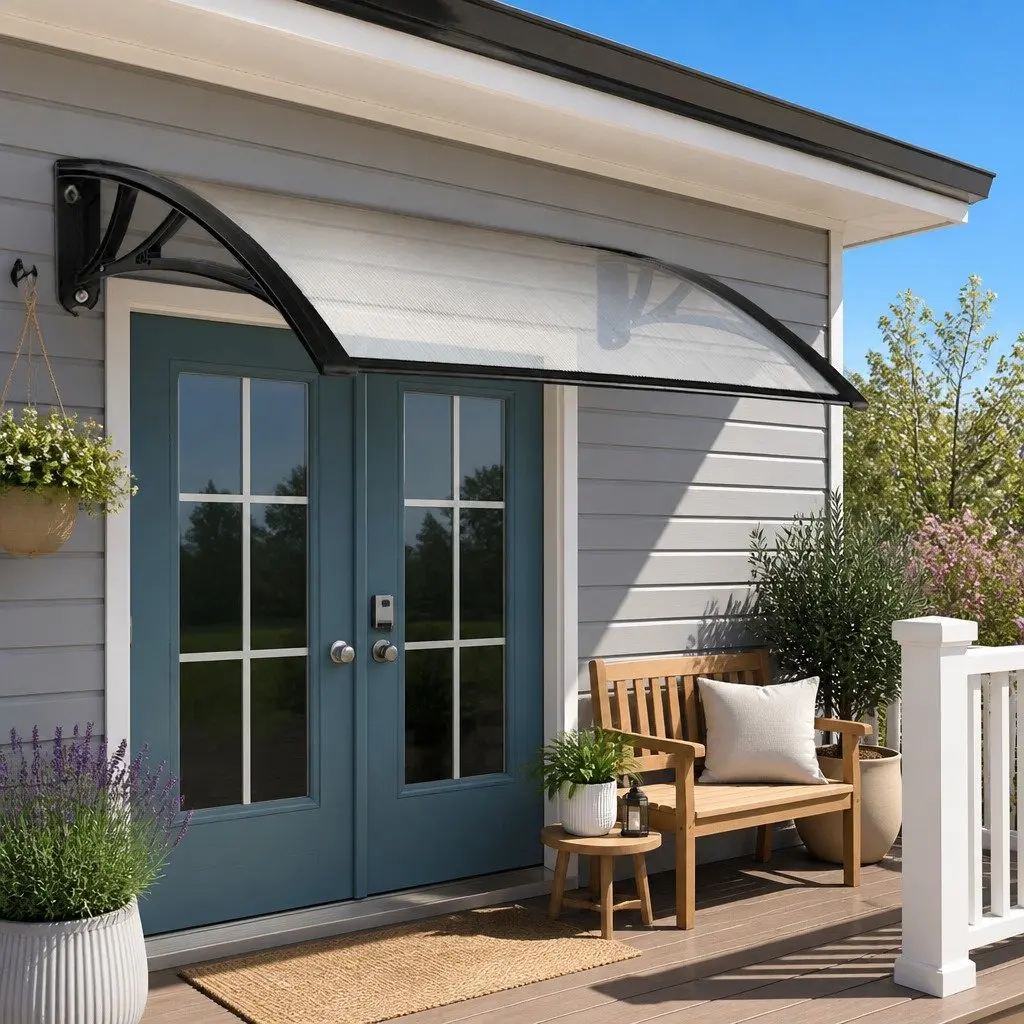 Window Door Awning Transparent PC Panel 1m x 1.2m Outdoor Sun Rain Protection