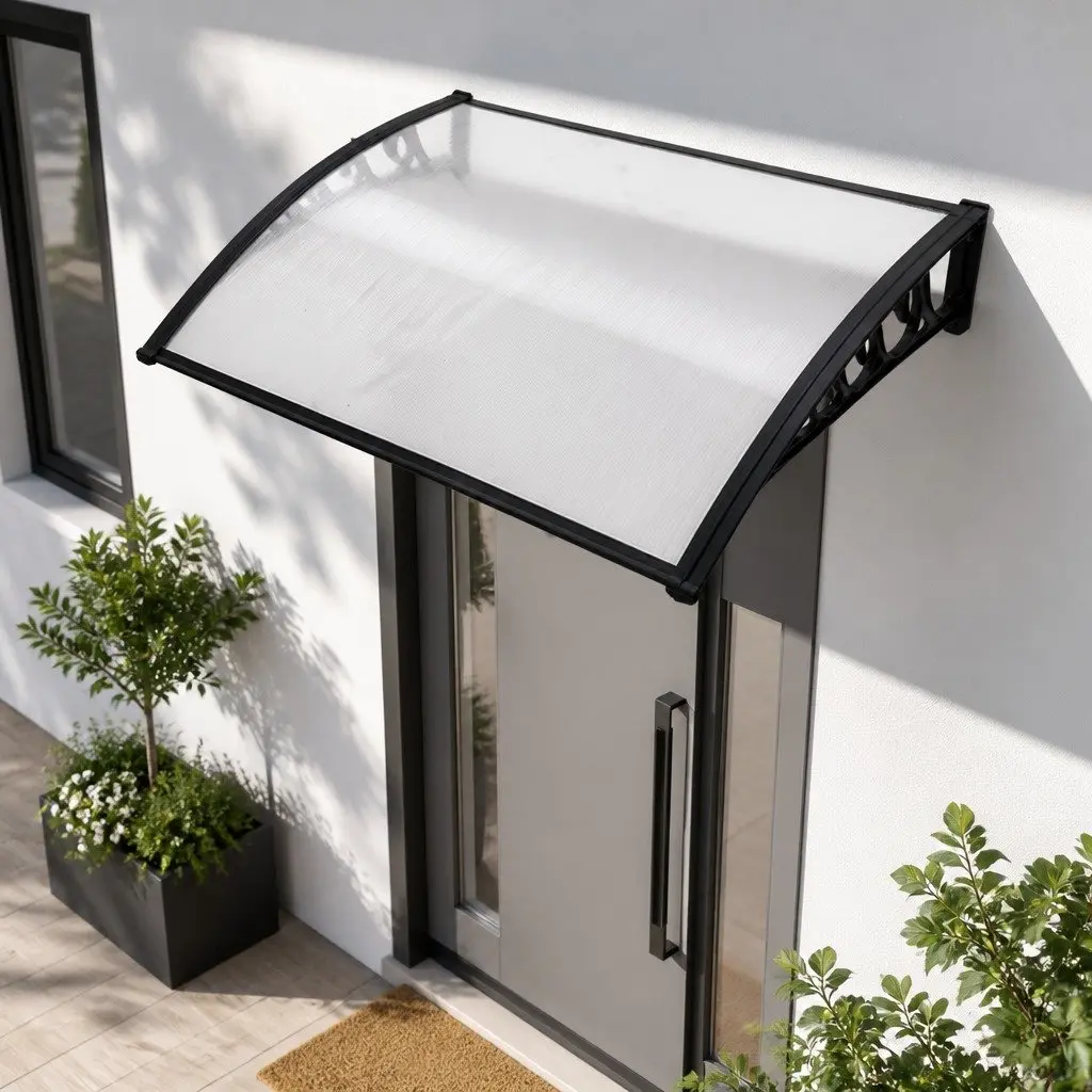 Window Door Awning PC Panel Outdoor Canopy Shade Cover 1m x 1.5m