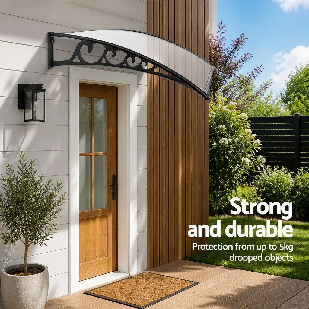 Window Door Awning PC Panel Outdoor Canopy Shade Cover 1m x 1.5m