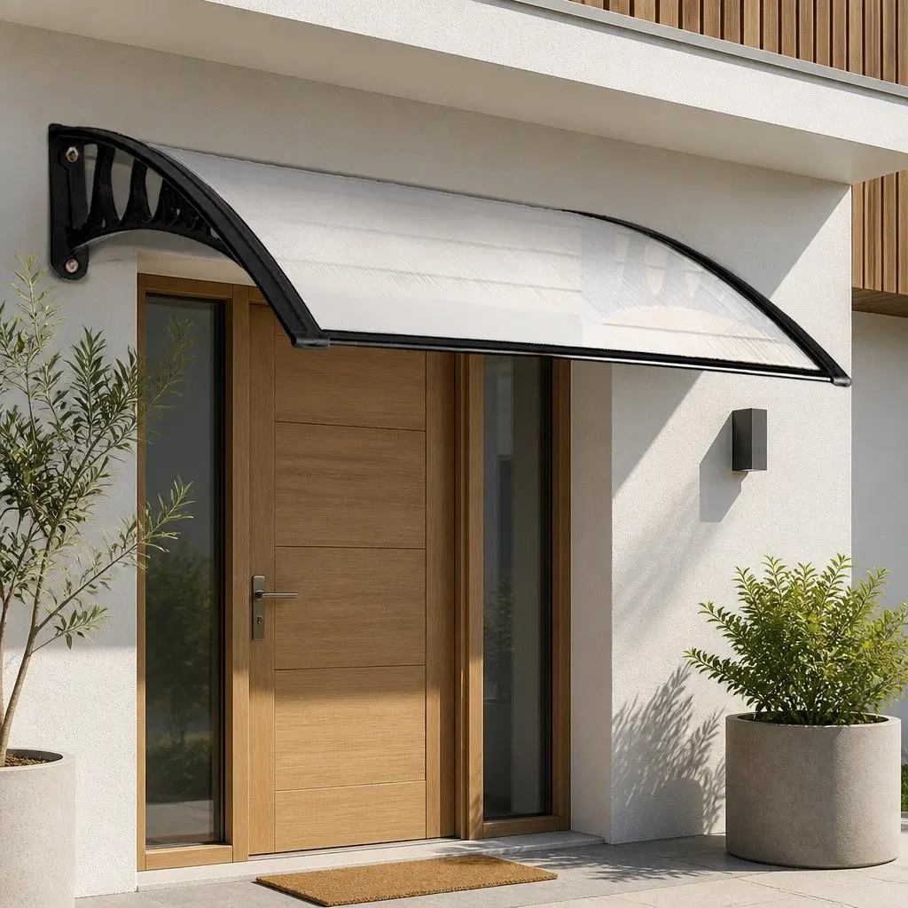 Window Door Awning Transparent PC Panel Canopy 1m x 3m Modern Balcony Cover