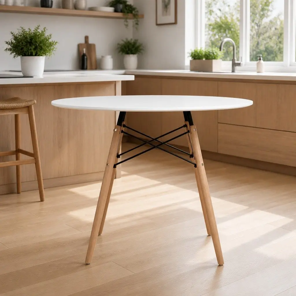 100cm Round Dining Table for Four