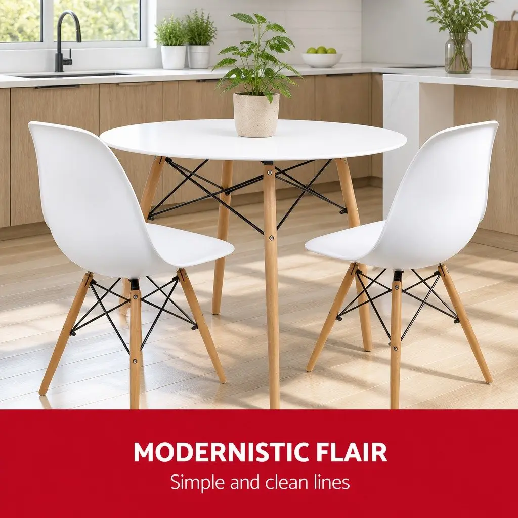 100cm Round Dining Table for Four