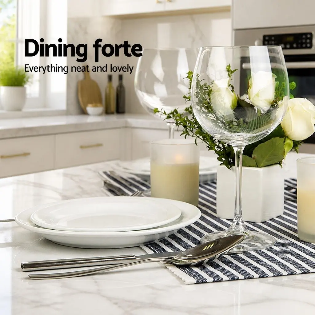 Round Dining Table Modern 90cm 4 Seater White Beech Wood Legs