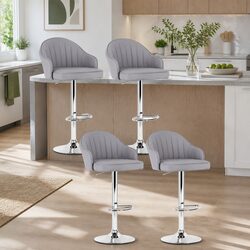 Get Cozy with a Set of 4 Adjustable Bar Stools