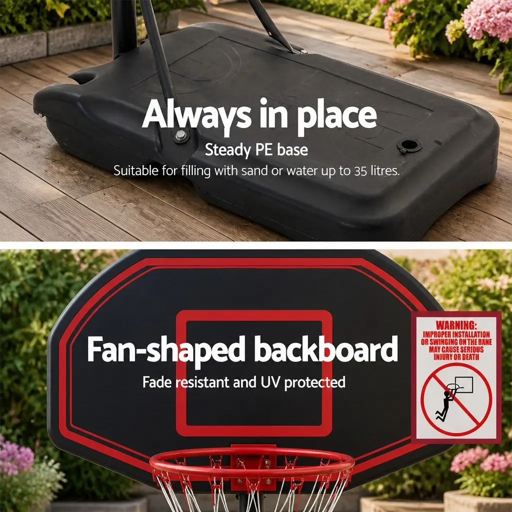 Basketball Hoop Stand System Adjustable Portable 1.6M-2.1M