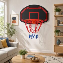 Basketball Hoop Backboard 38" Door Wall Mounted Ring Net Sports Kids Black
