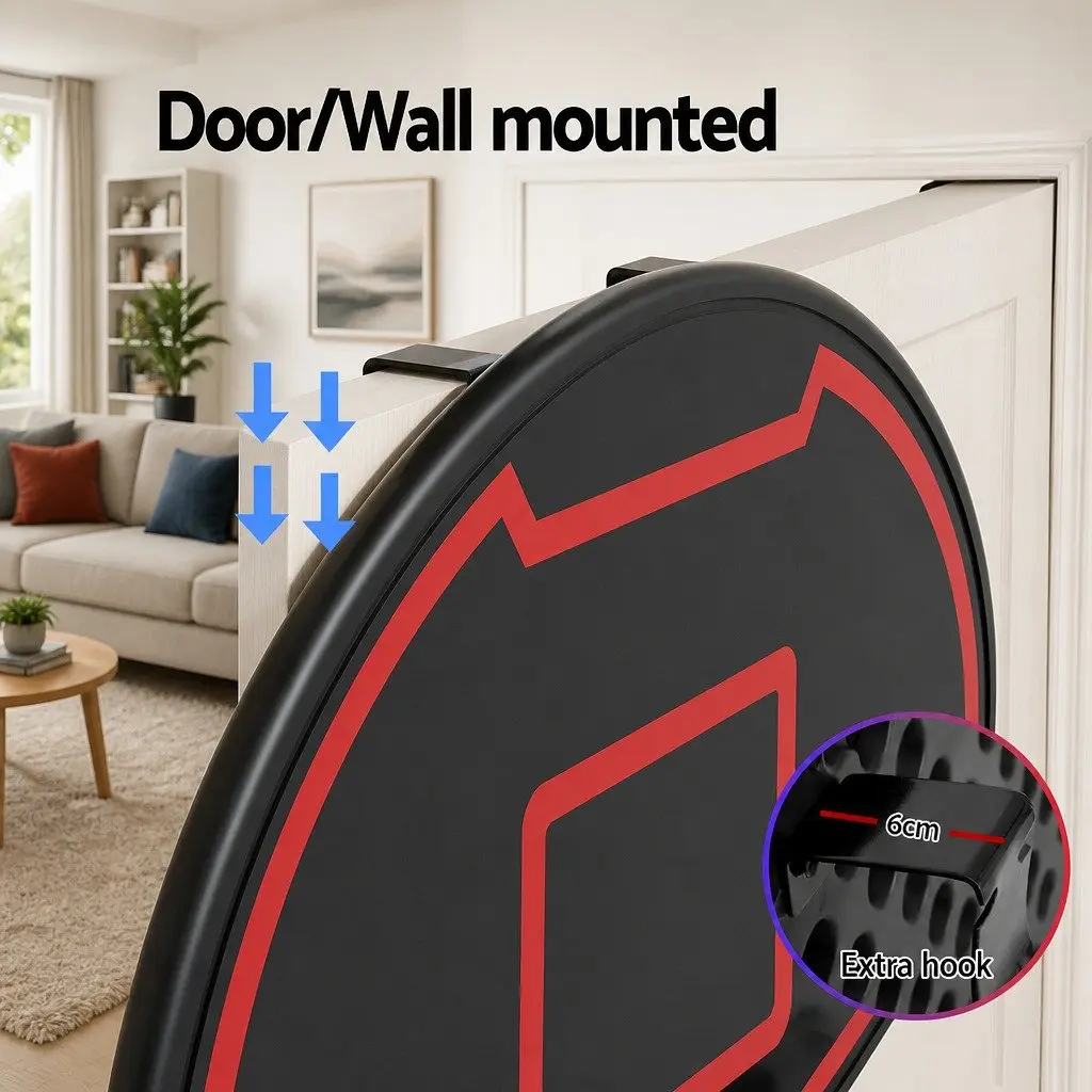 Basketball Hoop Backboard 38" Door Wall Mounted Ring Net Sports Kids Black