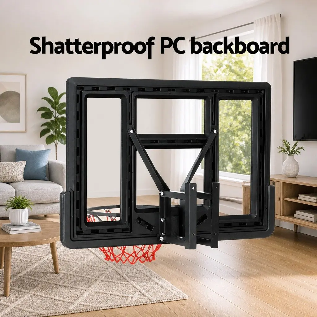 Basketball Hoop Wall Mounted Shatterproof Backboard 45 Inch