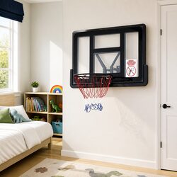 Wall Mount Kids Basketball Hoop Backboard 43-Inch Indoor Outdoor Sports Game