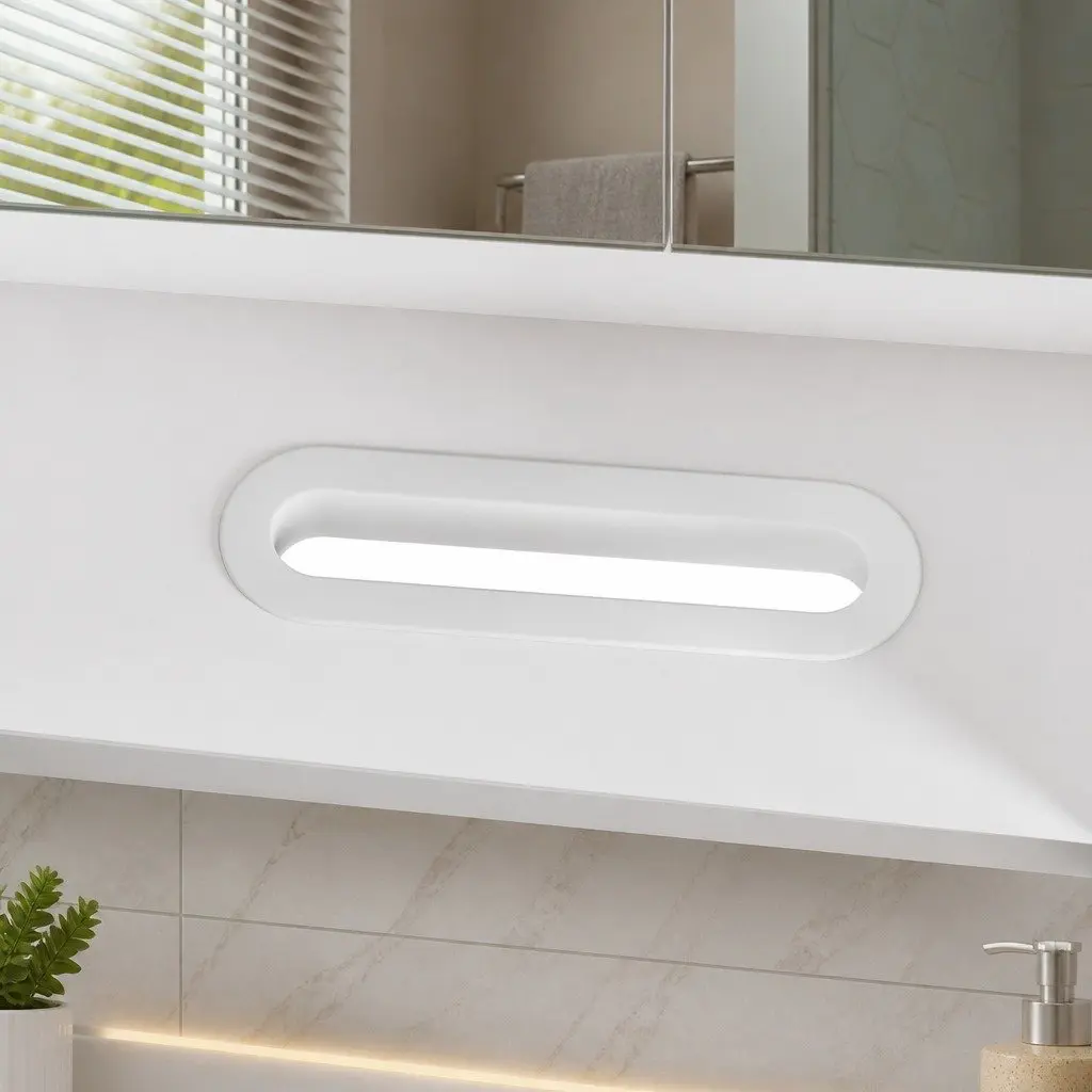 Bathroom Mirror Cabinet Wall-Mounted 75CM with 5X Magnifying Mirror Adjustable Shelves