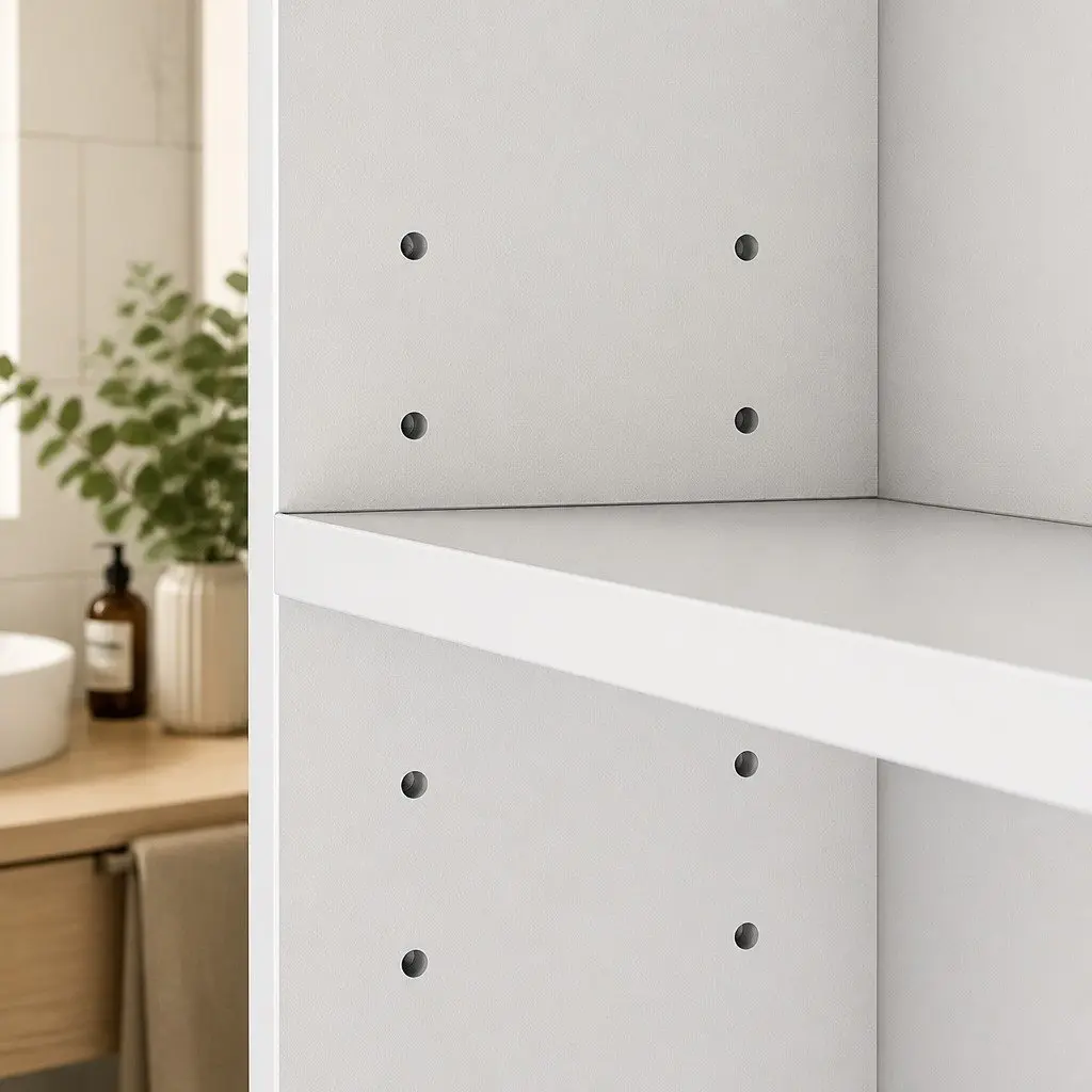 Bathroom Mirror Cabinet LED Lighting White Magnifying Tissue Slot Storage