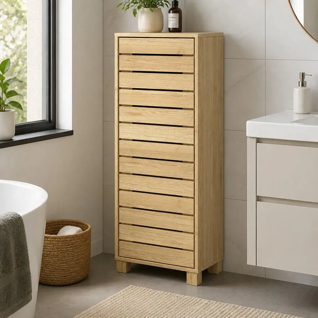 Oak Bathroom Storage Unit
