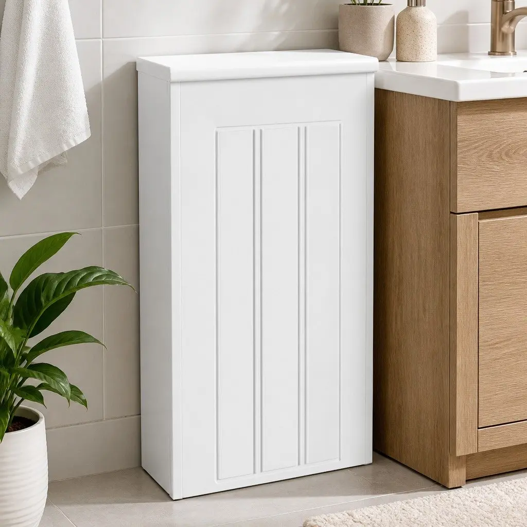 Bathroom Storage Box Slim Toilet Paper Organiser Container Compact 30x15x35cm