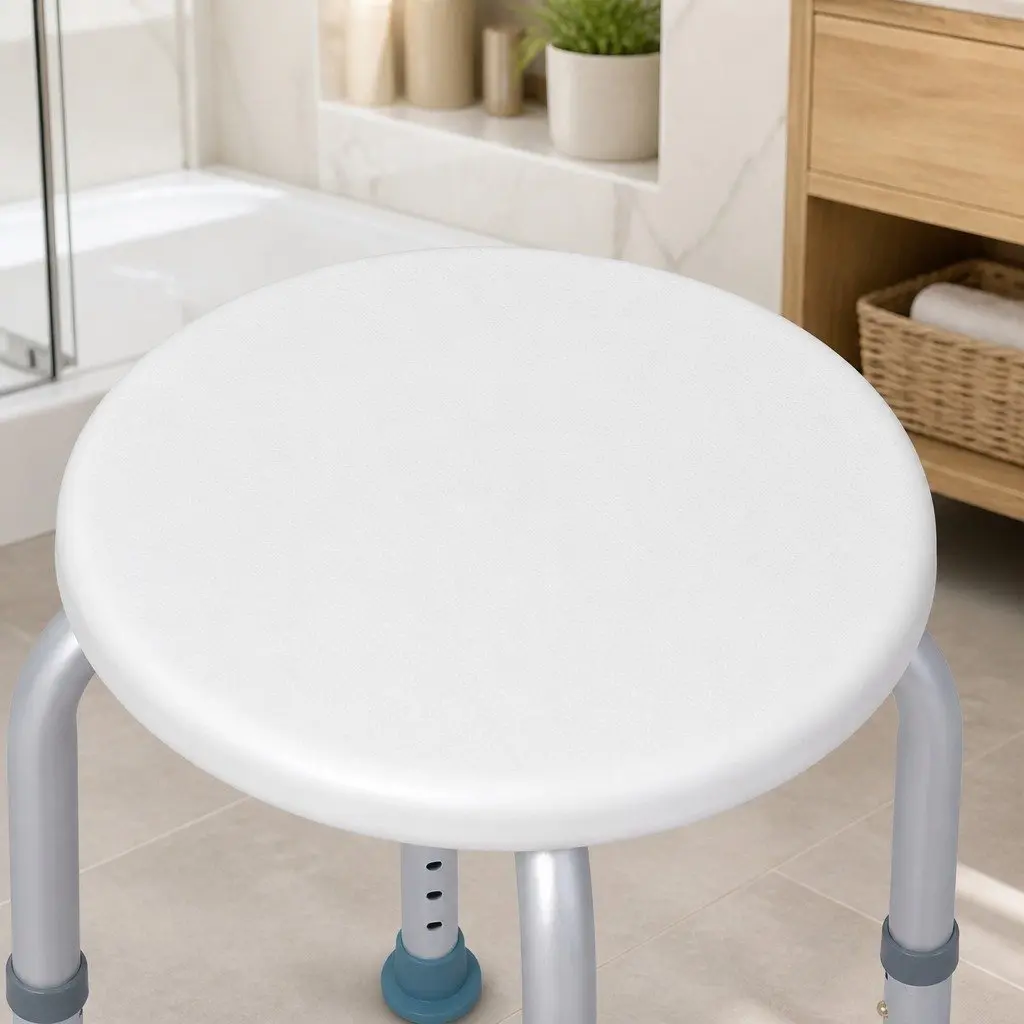 Adjustable Shower Chair Non Slip Safety Bath Stool Height 35-53cm