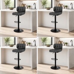 Friendly and Functional Grey Bar Stools Set of 4