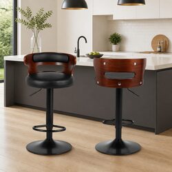 Enjoy Comfort with Black Gas Lift Bar Stools for You