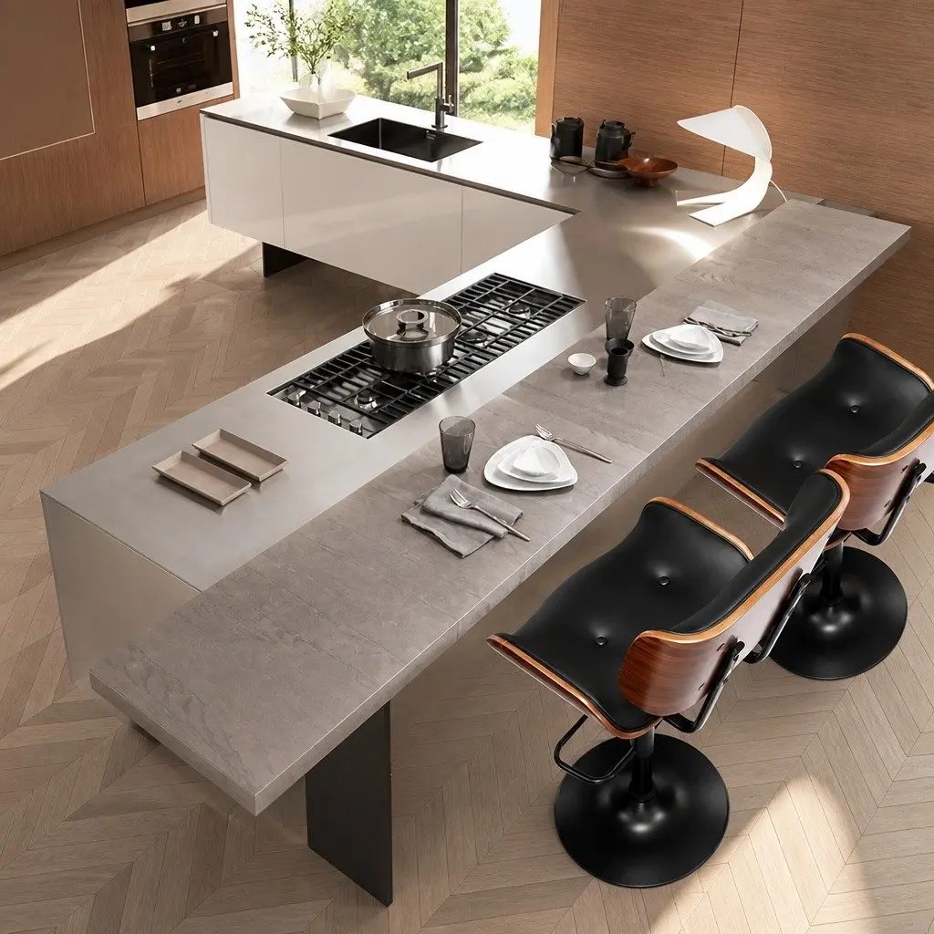 Bar Stools 2x with Swivel and Adjustable Height