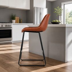 Join Us for Comfortable Bar Stools: Set of 2 Brown