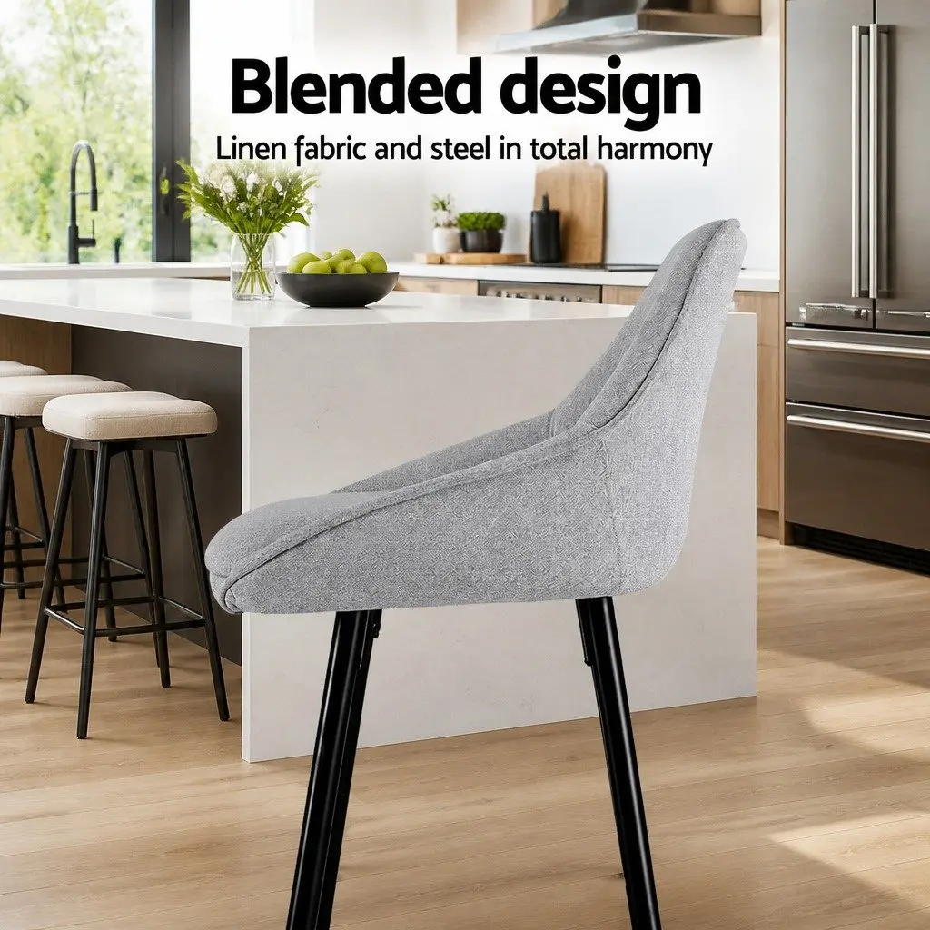 Bar Stools Set of 4 in Grey