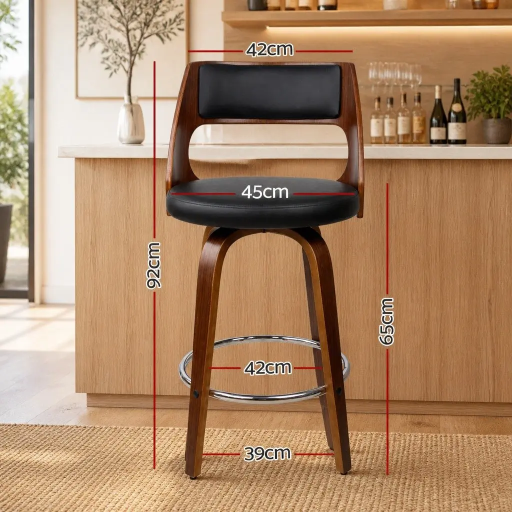 Bar Stools with Backrest and Footrest