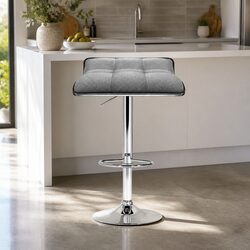 Your New Favorite Grey Linen Bar Stools Set of 4