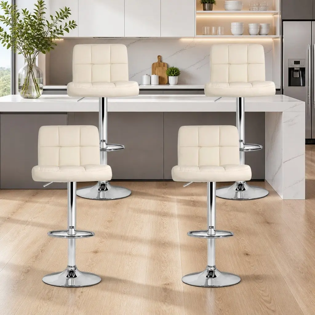 Set of 4 Adjustable Bar Stools